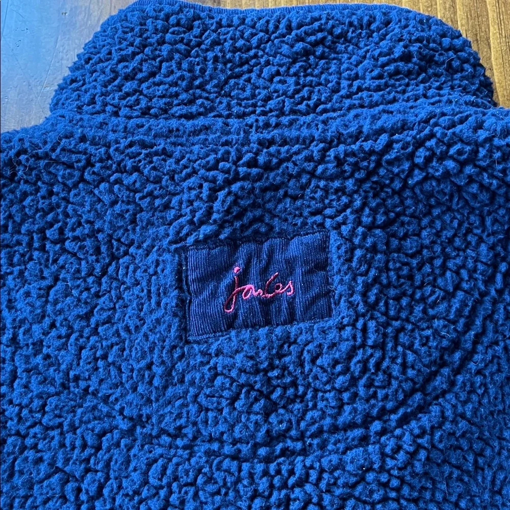 Joules Navy Blue 1/4 Zip Fleece Pullover Sz 8 - Picture 14 of 16